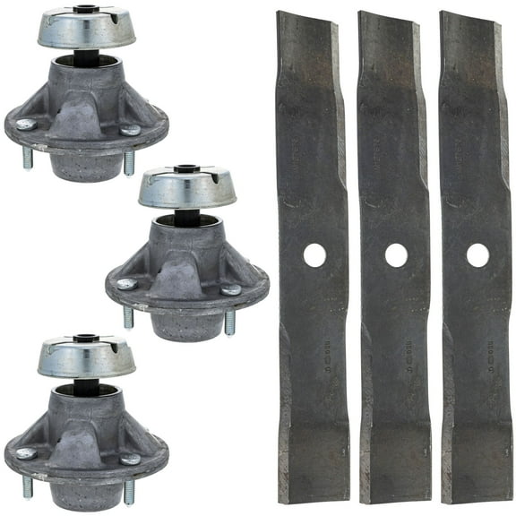 Genuine OEM Spindle and Mower Blade 3 Pack John Deere 717E 7H17