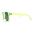 thumbnail image 3 of Pop Color Thin Plastic Rounded Rectangle Horn Rim Keyhole Sunglasses Green Black, 3 of 4