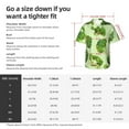 thumbnail image 3 of KLL Men's Hawaiian Shirt Short Sleeve Button Down Beach Shirts-Broccoli 3, 3 of 5