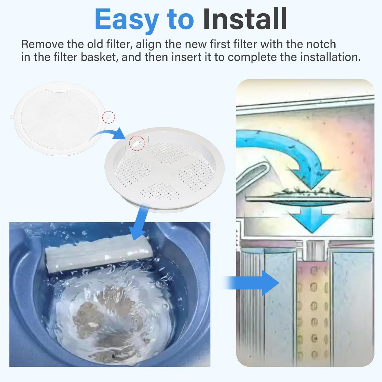 Hot Tub Pre Filters, 100497 First Filter Replacement for Maax Coleman Whirlpool California Cooperage Hot Tub and Spa Parts (6 Pack)