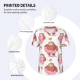 thumbnail image 3 of Lsque Sloth with Donuts1 Pattern Mens Polo Golf Shirts Funny Graphics Shorts Sleeve Button Shirts Baseball T-shirt-Large, 3 of 7