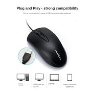 USB Wired Mouse Optical 1200 DPI Suitable for Laptop Notebook and PC Enhances Precision for Office and Gaming