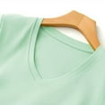 thumbnail image 4 of Womens Cute Summer Tops Basic V Neck Tees for Women Women Short Sleeve Top Under 5 Dollars Free Shipping, 4 of 4