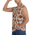 thumbnail image 3 of Fotbe Pinecone Autumn Pattern Men's Camiseta sin Mangas Estampada para Hombres, Playera Casual para Gimnasio, Entrenamiento, Playa-3X-Large, 3 of 7