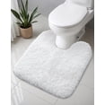 thumbnail image 3 of Alfombra de baño Ilango, blanca, en forma de U, 56 x 61 cm, antideslizante y absorbente, 3 of 9