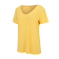 thumbnail image 6 of Endives Women's Short Sleeve T Shirt V Neck Classic Fit Fashion Casual T Shirt Solid Color Basic Tee T-Shirt Yellow, 6 of 7