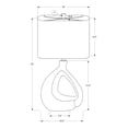 thumbnail image 3 of Lighting - 23"h - Table Lamp - Black Resin - gray Shade - Contemporary - Modern, 3 of 3