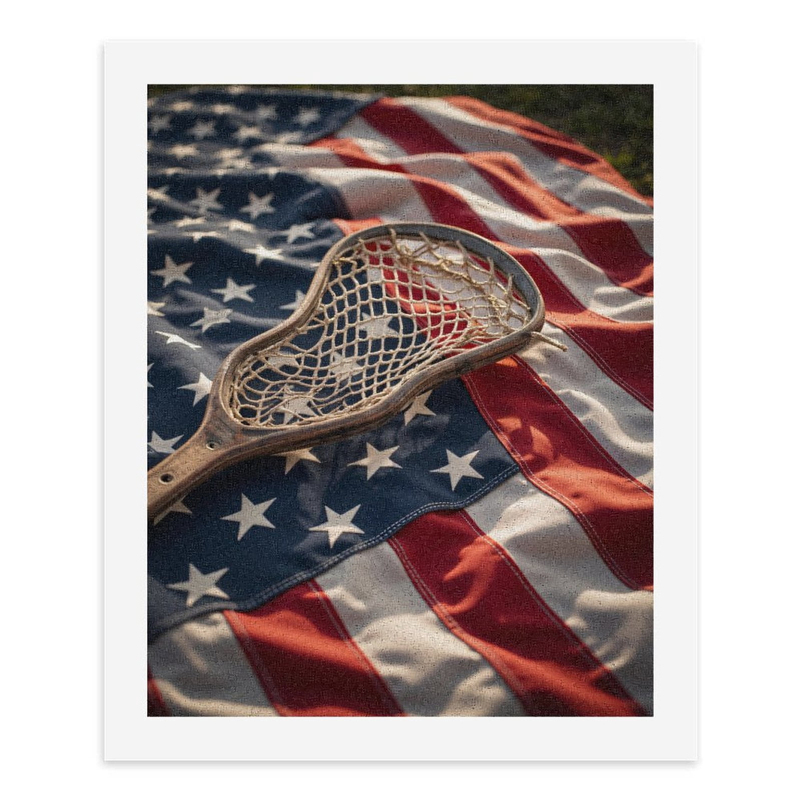 Paint by Numbers Kit for Adults, Lacrosse Patriotic Sports Art Paint by Numbers, Easy Paint by Numbers Kit for Adults Beginner, DIY Adult Paint by Number Kits on Canvas, Home Decor