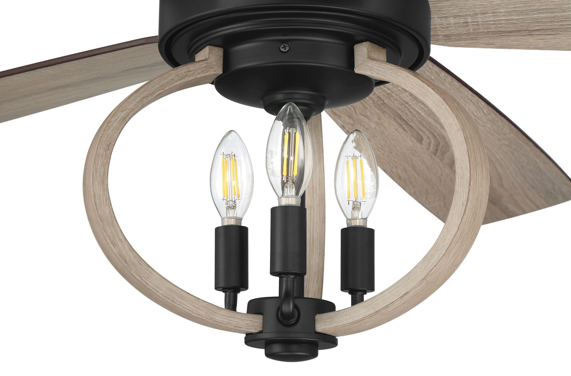 RSE52FB5 Craftmade Lighting Reese - 5 Blade Ceiling Fan with Light Kit-23.01 Inches Tall and 52 Inches Wide-Flat Black Finish
