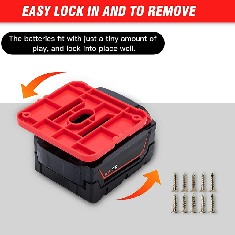 y Holder for Milwaukee M18 18V ies, Wall Mount y Storage for Work Van,  Shelf, Toolbox 5 Pack 
