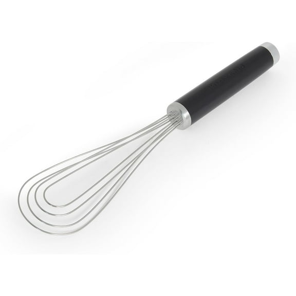 Flat Whisk, Black, 11.5-Inch