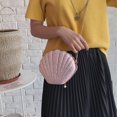 thumbnail image 3 of BRIGHTFUFU Bolsos con forma de concha con lentejuelas Versátil bolso de hombro con cadena cruzada para mujeres, niñas, damas (rosa), 3 of 7