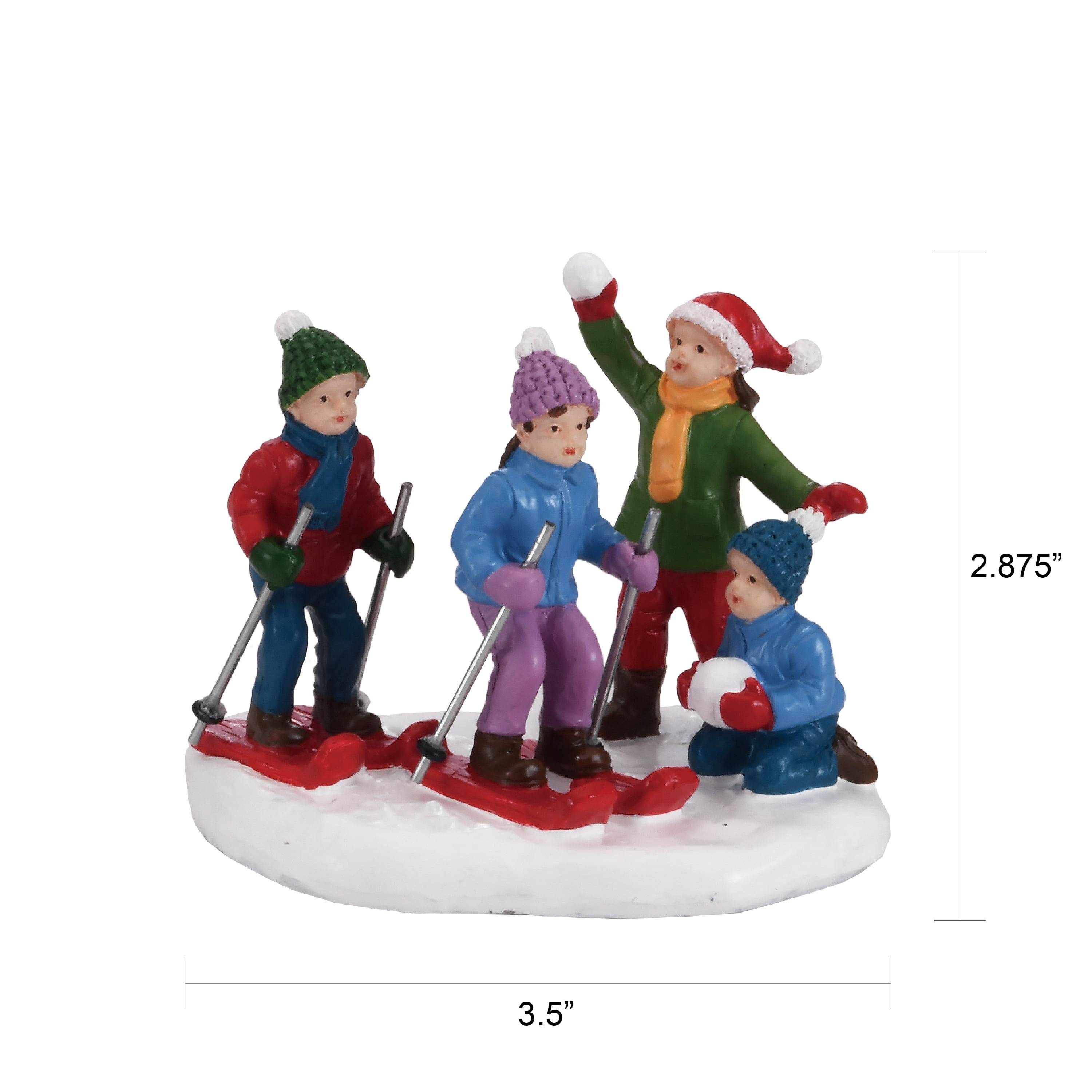 Snow Day Out Christmas Village Decorative Figurine, Multicolor, 3.5", by Holiday Time