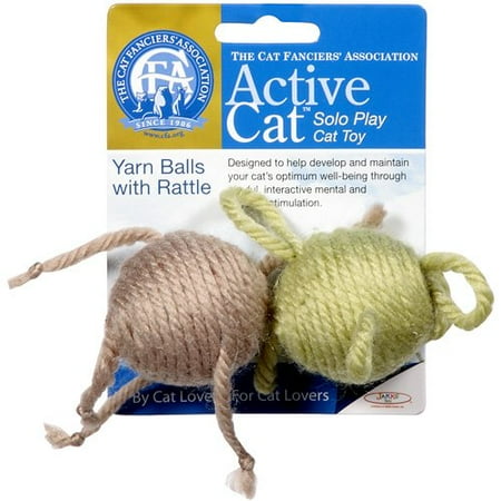 The Cat Fanciers' Association: W/Rattle Yarn Ball Cat Toys