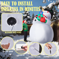 thumbnail image 6 of 12FT Giant Christmas Inflatables Snowman Outdoor Decorations, Blow Up Snowman Yard Decorations with Built-in LED Lights, Waterproof Holiday Decor for Yard Garden Patio Lawn, 6 of 6
