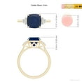thumbnail image 5 of ANGARA Natural Cushion 2.35 ct Blue Sapphire Engagement Ring with Diamonds in 14K Yellow Gold for Women (Size-8mm) | September Birthstone, Anniversary, Jewelry Gift for Women | Natural Sapphire Ring, 5 of 10