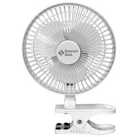 HBC Comfort Zone CZ6C 6" Clip-On Fan, White