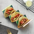 thumbnail image 2 of ReaNea Taco Holder 4 Packs Stainless Steel Taco Stand Rack With Handles（Rainbow）, 2 of 9