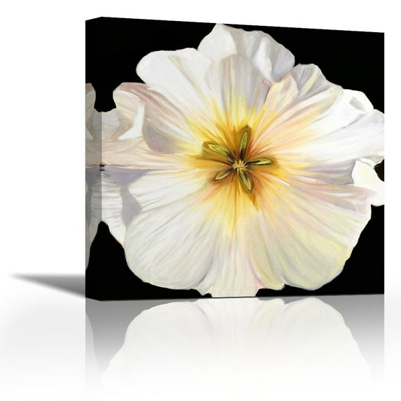 White Bloom I - Contemporary Fine Art Giclee on Canvas Gallery Wrap - wall décor - Art painting - 36 x 36 Inch - Ready to Hang