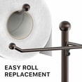 thumbnail image 6 of English Style Bathroom Toilet Tissue Roll Holder Stand with Shelf, Bronze, 6 of 8