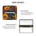 thumbnail image 4 of Uemuo Sunflowers Tissue Box Cover Holder, Square with Bottom Belt - PVC Leather Decorative Organizer for Tabletop, Bathroom, Car, Office, 4 of 8