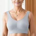 thumbnail image 2 of Sngxgn Womens' Sports Bra Longline Wirefree Padded with Medium Support(Grey,XXXL), 2 of 4