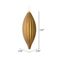 thumbnail image 3 of Vickerman M183276M 8 in. Mocha Matte Line Finial Ornament  4 per Bag, 3 of 3