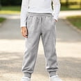 thumbnail image 3 of ITSAME Boys Girls Jogger Sweatpants Cotton Comfy Elastic Waist Loose Fit Kids Casual Athletic Pants with Pockets Gray Size 18M, 3 of 9