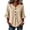 Khaki, variant on Axiiglly Blouses for Women, Short Sleeves Button Down V Neck Summer Outdoor Stripes Sirts, S-2XL