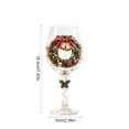 thumbnail image 3 of 4-Piece Hand-Painted Christmas Wine Glasses – Crystal Goblets with Tree Snowflake Design for Holiday, 3 of 6