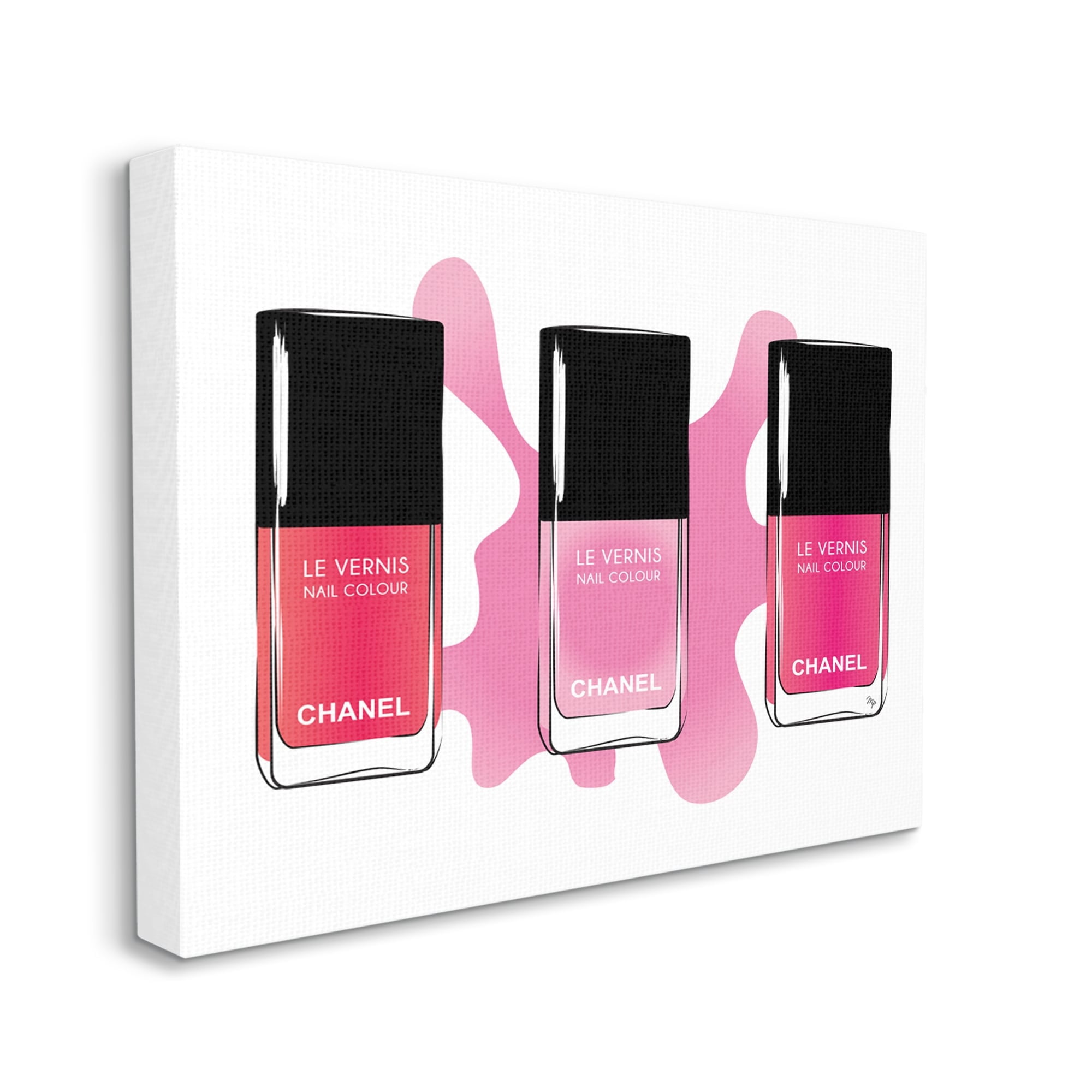 Stupell Industries French Pink Rose Shades Nail Polish Splash,48 x 36, Design by Martina Pavlova