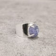 thumbnail image 3 of Natural Tanzanite Ring, Rough Tanzanite Gemstone Ring, December Birthstone, Wide Band, 925 Sterling Silver, Womens Ring, Christmas, Thanksgiving, Handmade, Statement Jewelry, Rough Gemstone Jewelry, 3 of 5