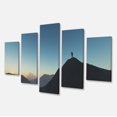 thumbnail image 2 of Man Looking from Mountain - Landscape Canvas Art Print, 2 of 3