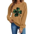 thumbnail image 2 of Craaazy Sweatshirts for Women St Patricks Day Shamrock Prints Long Sleeves Funny Loose Fit Casual Spring Clothes Gifts, 2 of 6