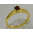 thumbnail image 2 of LBG British Made 14k Yellow Gold Natural Garnet Womens Anniversary Ring - 33 size options - Size 4.5, 2 of 7