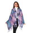 thumbnail image 3 of FORMRS Womens Scarf Winter Soft Long Big Warm Shawls Wrap Tassel Scarves, Watercolor Pink Marble Pattern, 3 of 9