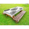 thumbnail image 1 of Compass Outdoor Tablecloth, A Set of Highly Detailed Five Windroses Angles Directions Navigation in the Sea, Decorative Washable Fabric Picnic Tablecloth, 58 X 120 Inches, Black White, by Ambesonne, 1 of 2