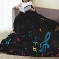 thumbnail image 6 of Vsdgher Color Musical Notes Ultra-Soft Micro flannel Blanket Throw Blankets for Couch Sofa, Bed (4 sizes)-40"x30", 6 of 7