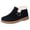 Black, variant on Women Winter Loafers Platform Suede Leather Comfortable Loafers for Women Non Slip Slip On Cute Faux Fur Lined Adjustable Loafers Mules Green 7.5 Wide