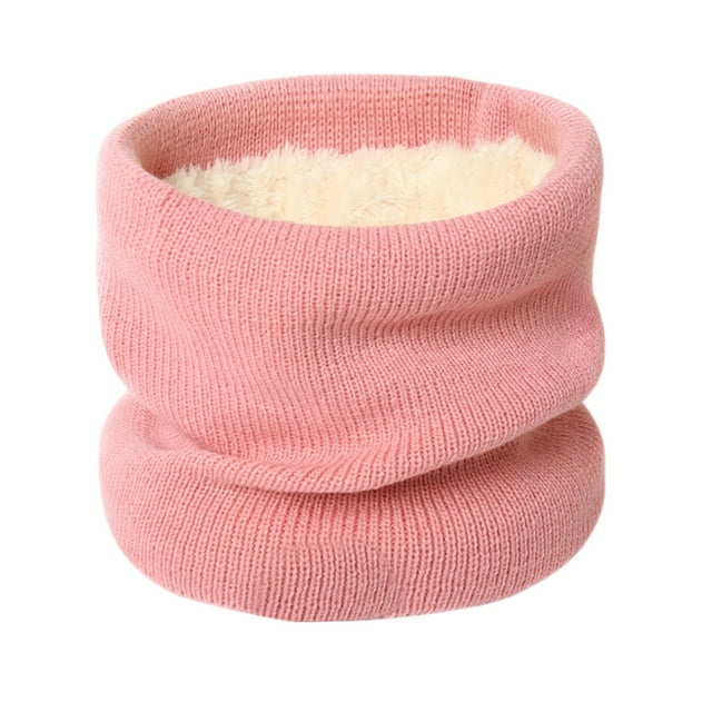 Bufandas de Punto Cálidas Qarigey Unisex para Hombre y Mujer Calentador de Cuello para Niños Color Rosa