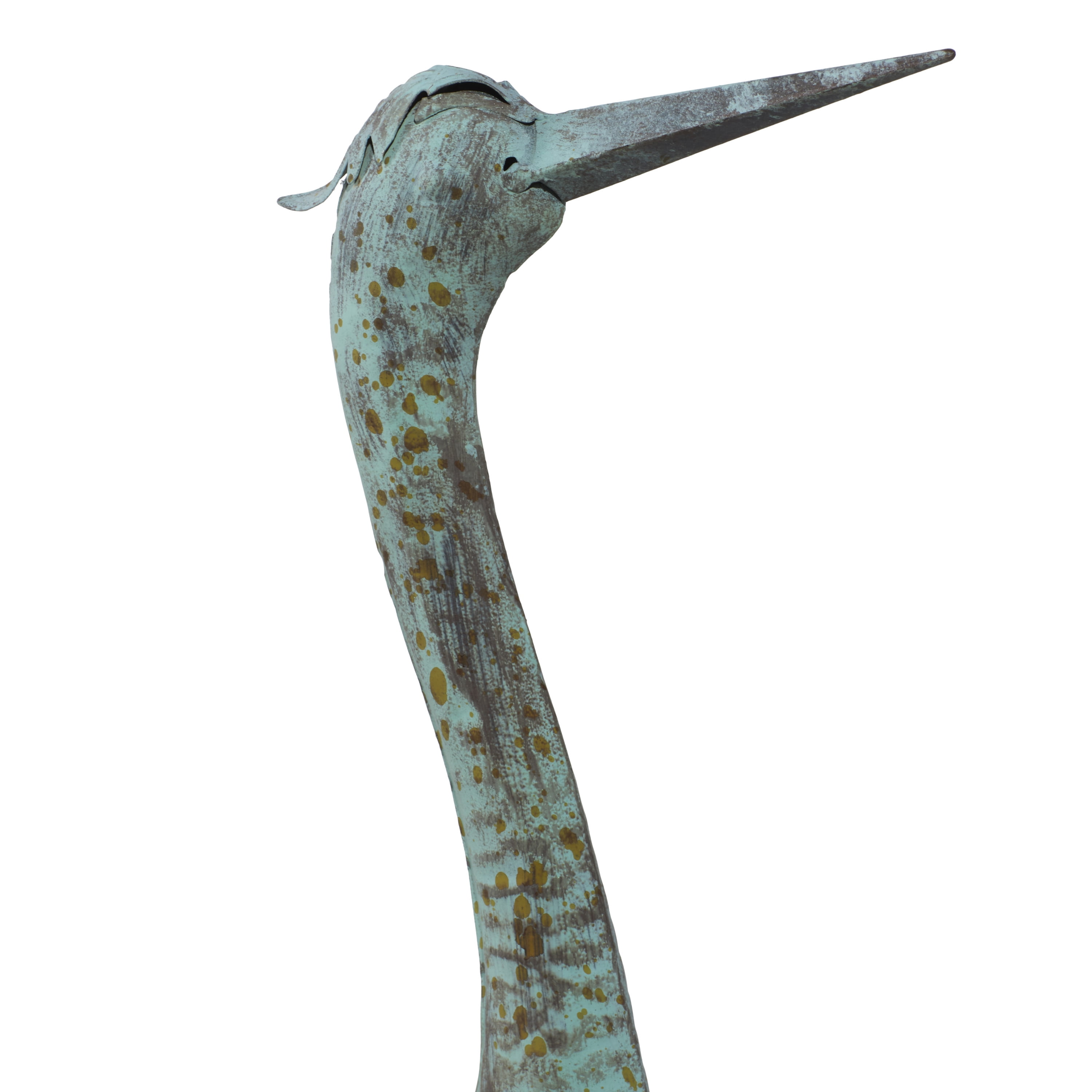 DecMode 40" Indoor Outdoor Standing Crane Garden Sculpture with Coiled U Shaped Feet (2 Pack)