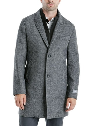 Braveman men's wool blend herringbone topcoat top