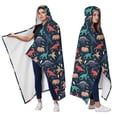thumbnail image 2 of Wearable Blanket,DarkBlue Colorful Dinosaurs Pattern Hooded Wearable Flannel Blanket for Adults & Teens,Winter Poncho Shawl Wrap Cape Cozy Anti-Pill,50"x60", 2 of 5