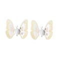 thumbnail image 4 of Unique Bargains 1 Pair Shoelace Charms Embroidered Butterflies Fashion Shoe Accessories Yellow, 4 of 5