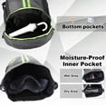 thumbnail image 7 of Bocaoying 3-Compartment Sports Drawstring Backpack, Water-Resistant Gym Bag with Wet/Dry Separation, Side Pockets & Zipper Pocket, Lightweight Swim Soccer Basketball Sack, 7 of 7