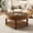 Walnut Brown, variant on 31.5 Inch Round Solid Wood Coffee Table, Two-Tier Design with Beaded Trim, 100 LBS Capacity per Shelf, Center Table Round Coffee Table for Living Room Apartment ,Natural Wood