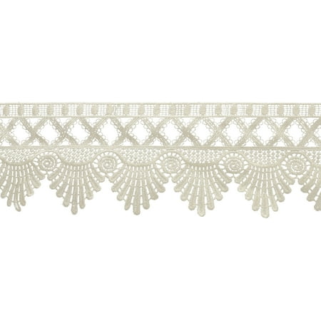 Venice Lace Scalloped Edge, 3-1/2" x 6yd, Ivory