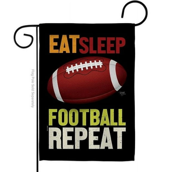 Breeze Decor G120271-BO 13 x 18.5 in. Sports Football Repeat Garden Flag