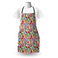 thumbnail image 3 of Candy Cane Apron, Bonbons Lollipops Sugary Treats Sweeties Colorful Pile for Occasions, Unisex Kitchen Bib with Adjustable Neck for Cooking Gardening, Adult Size, Multicolor, by Ambesonne, 3 of 4