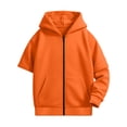 thumbnail image 6 of Besolor Teen Kids Girls Clothes Sweatshirts Casual Removable Long Sleeve Hoodies Fall Winter Oversized Fleece Jackets with Pocket(11-12 Years,Orange), 6 of 7